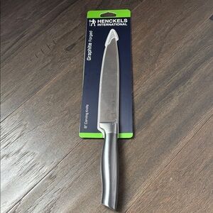 Henckels International Graphite Forged 8” carving knife, fine edge blade